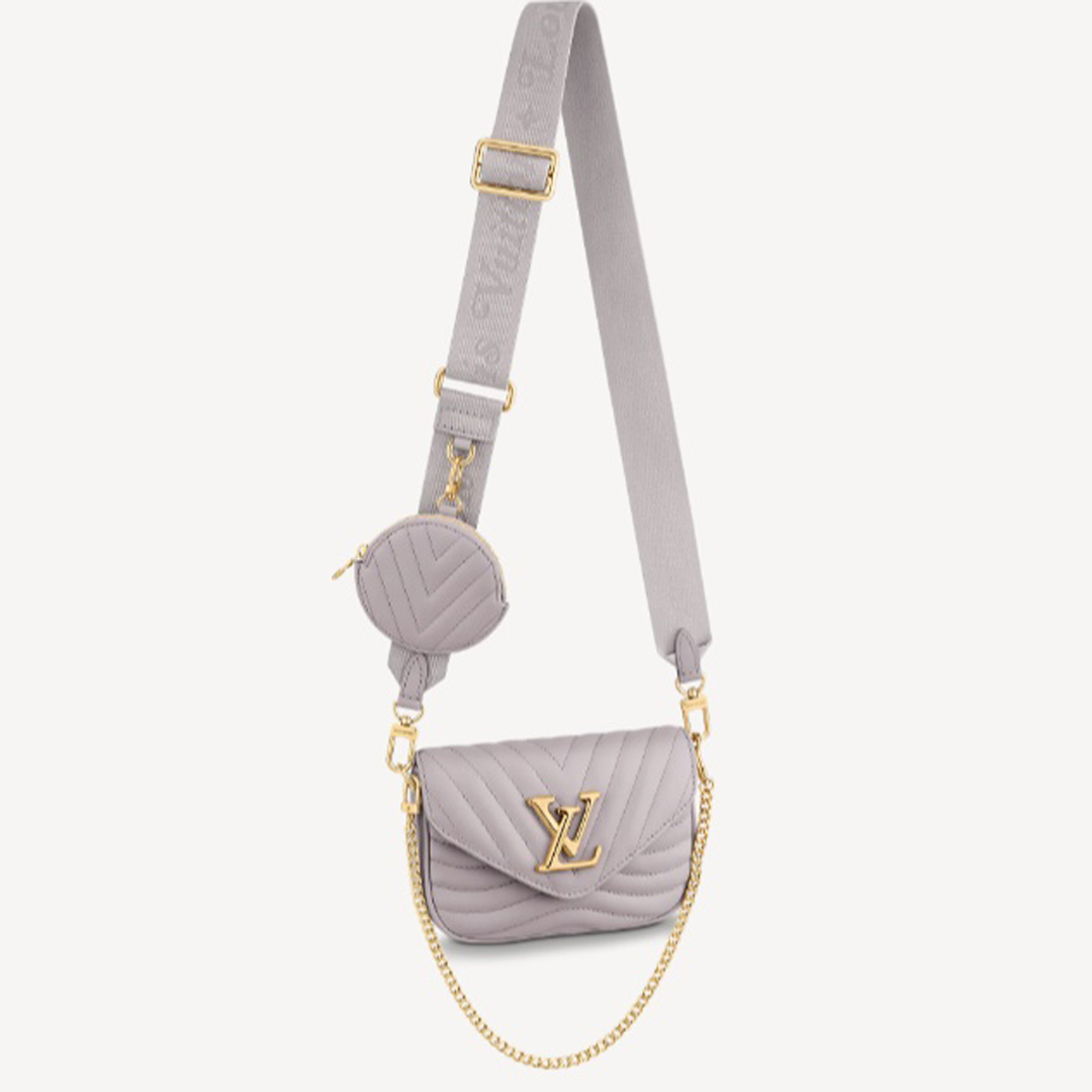 Louis Vuitton NEW WAVE MULTI POCHETTE Handbag M57864 Brume Gray